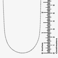 Womens 14K White Gold Inch Singapore Chain Necklace