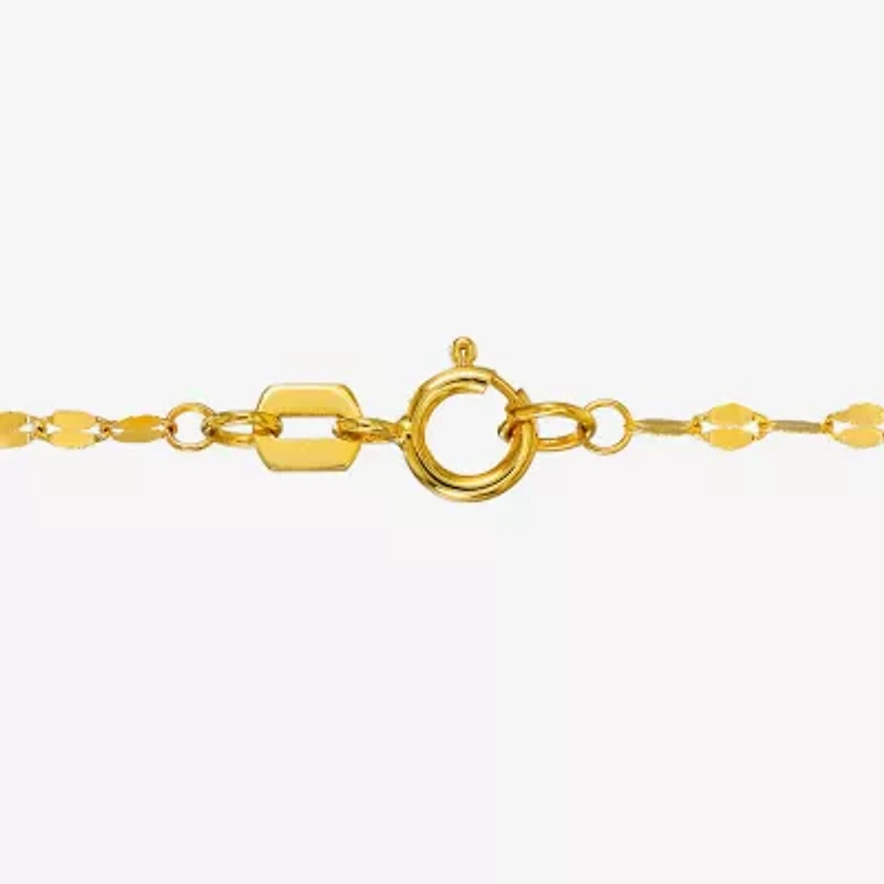 Womens 10K Gold Butterfly 18 Inch Pendant Necklace