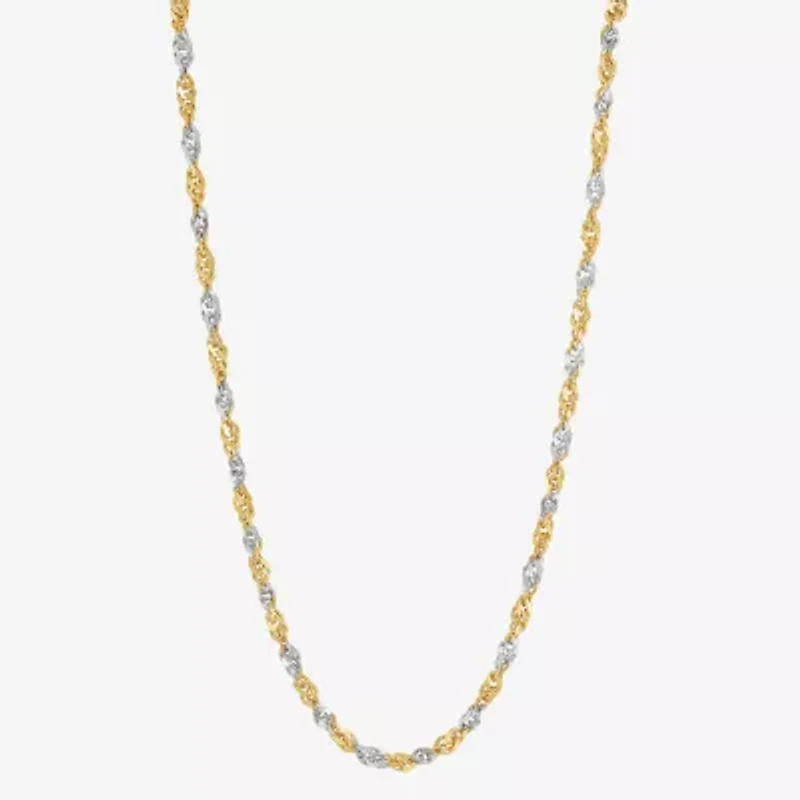 Mia Oro Womens 14K Gold 18 Inch Link Necklace