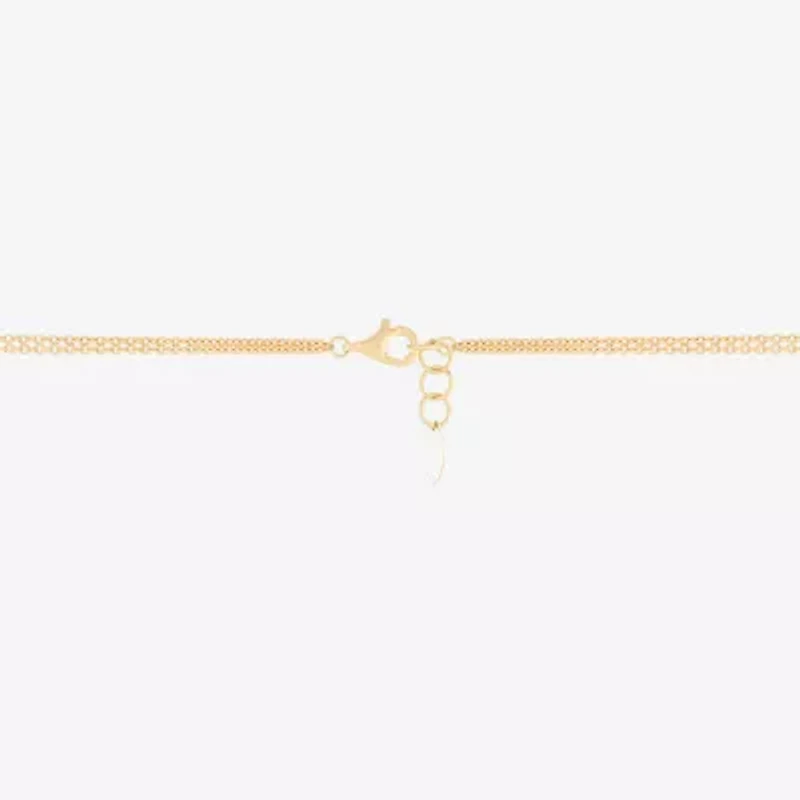 Mia Oro Womens 14K Two Tone Gold 18 Inch Link Necklace