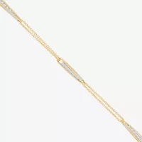Mia Oro Womens 14K Two Tone Gold 18 Inch Link Necklace