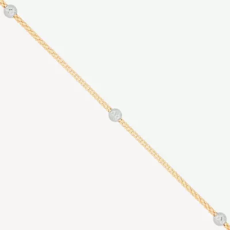 Mia Oro Womens 14K Two Tone Gold 18 Inch Link Necklace