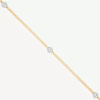 Mia Oro Womens 14K Two Tone Gold 18 Inch Link Necklace