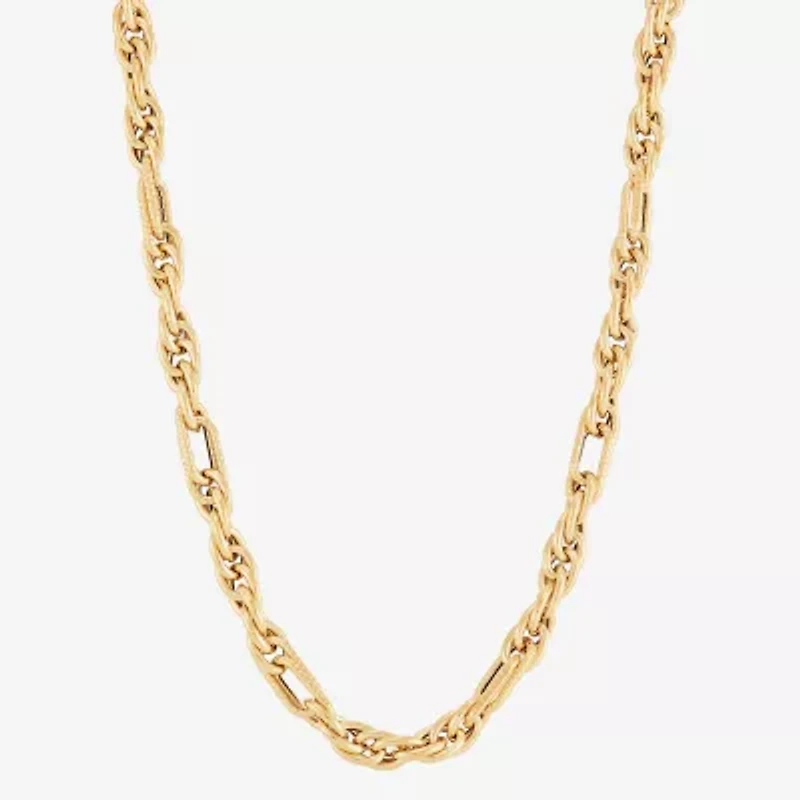 Mia Oro Womens 14K Gold 18 Inch Link Necklace