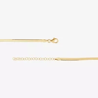 Mia Oro Womens 14K Gold 18 Inch Herringbone Chain Necklace