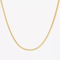 Mia Oro Womens 14K Gold 18 Inch Herringbone Chain Necklace