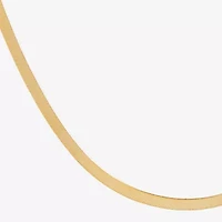 Mia Oro Womens 14K Gold 18 Inch Herringbone Chain Necklace
