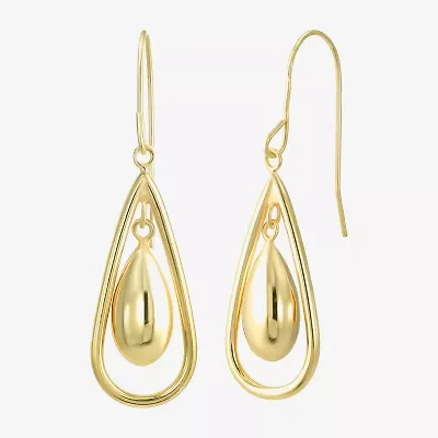 Womens 14K Gold Drop Earrings