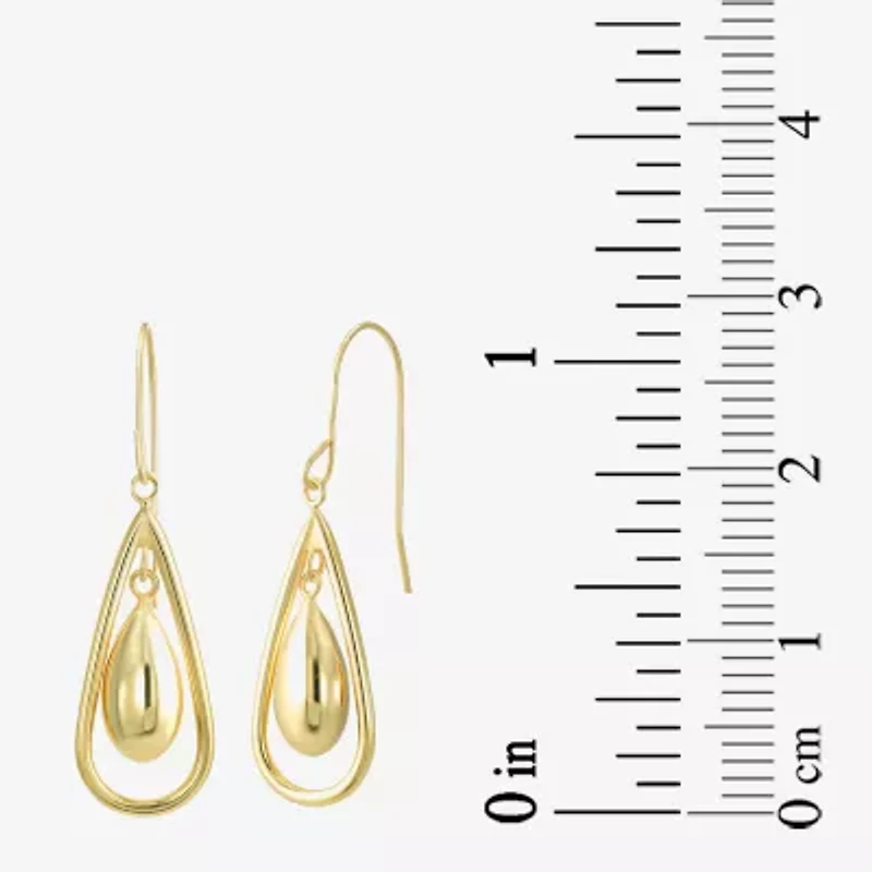 Womens 14K Gold Drop Earrings