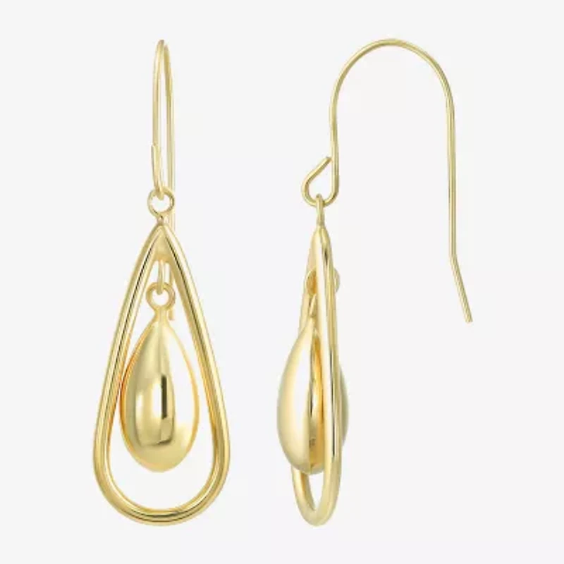 Womens 14K Gold Drop Earrings