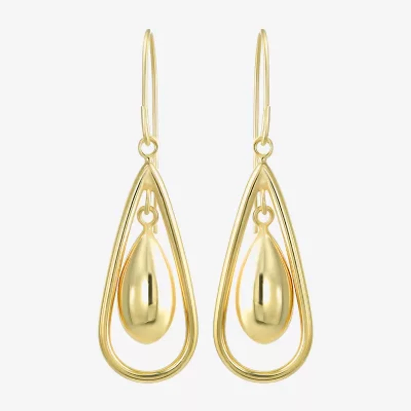 Womens 14K Gold Drop Earrings