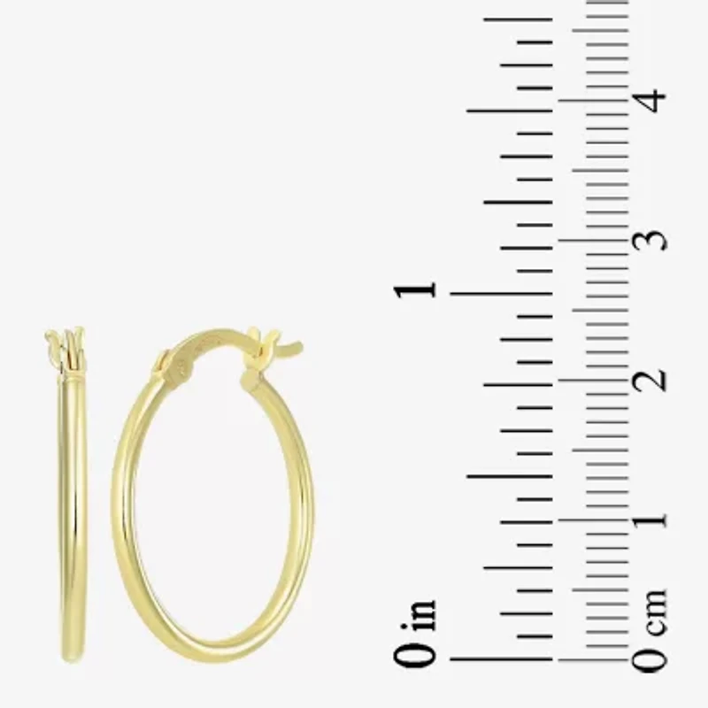 Womens 24K Gold Over Silver Round 3 Pair Earring Set