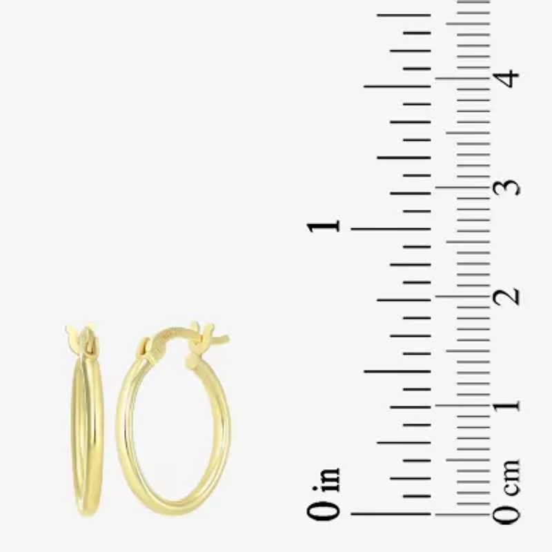 Womens 24K Gold Over Silver Round 3 Pair Earring Set