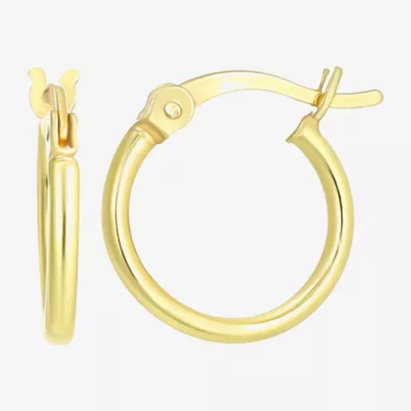 Womens 24K Gold Over Silver Round 3 Pair Earring Set