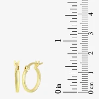 Womens 24K Gold Over Silver Round 3 Pair Earring Set