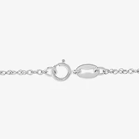 Womens Sterling Silver 18 Inch Locket Necklace