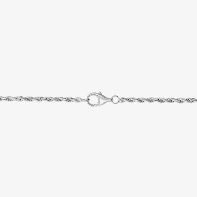 Mens Sterling Silver Cross 24 Inch Pendant Necklace