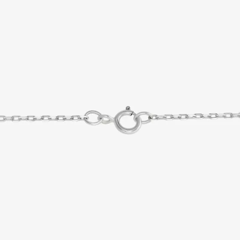 Diamonart Womens White Cubic Zirconia Sterling Silver Cross Heart 18 Inch Pendant Necklace