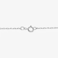 Diamonart Womens White Cubic Zirconia Sterling Silver Cross Heart 18 Inch Pendant Necklace