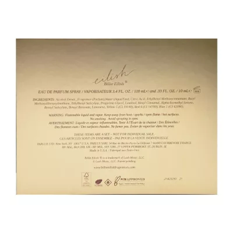 Eilish By Billie Eilish Eau De Parfum 3.4 Oz 2-Pc Gift Set ($98 Value)
