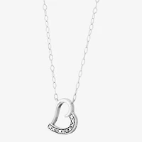 Limited Quantities! Womens 1/ CT. T.W. Natural White Diamond Sterling Silver Heart 2-pc. Jewelry Set