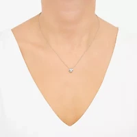Limited Quantities! Womens 1/10 CT. T.W. Natural White Diamond Sterling Silver Heart 2-pc. Jewelry Set