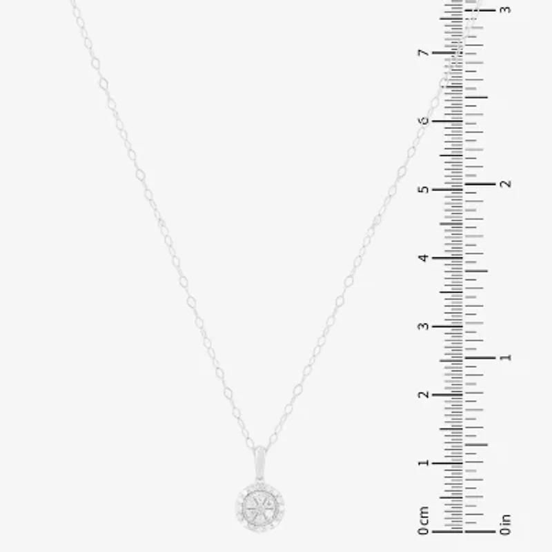 Limited Quantities! Womens 1/6 CT. T.W. Natural White Diamond Sterling Silver Round 18 Inch Pendant Necklace