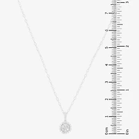 Limited Quantities! Womens 1/6 CT. T.W. Natural White Diamond Sterling Silver Round 18 Inch Pendant Necklace