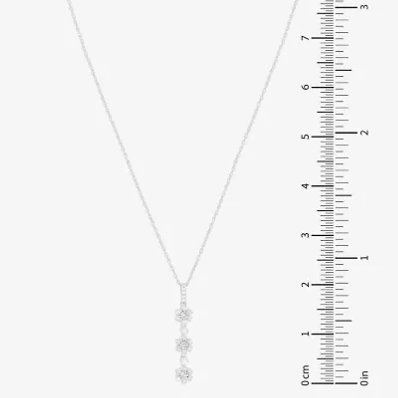 Limited Quantities! Womens 1/4 CT. T.W. Natural White Diamond Sterling Silver 18 Inch Pendant Necklace