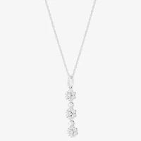 Limited Quantities! Womens 1/4 CT. T.W. Natural White Diamond Sterling Silver 18 Inch Pendant Necklace