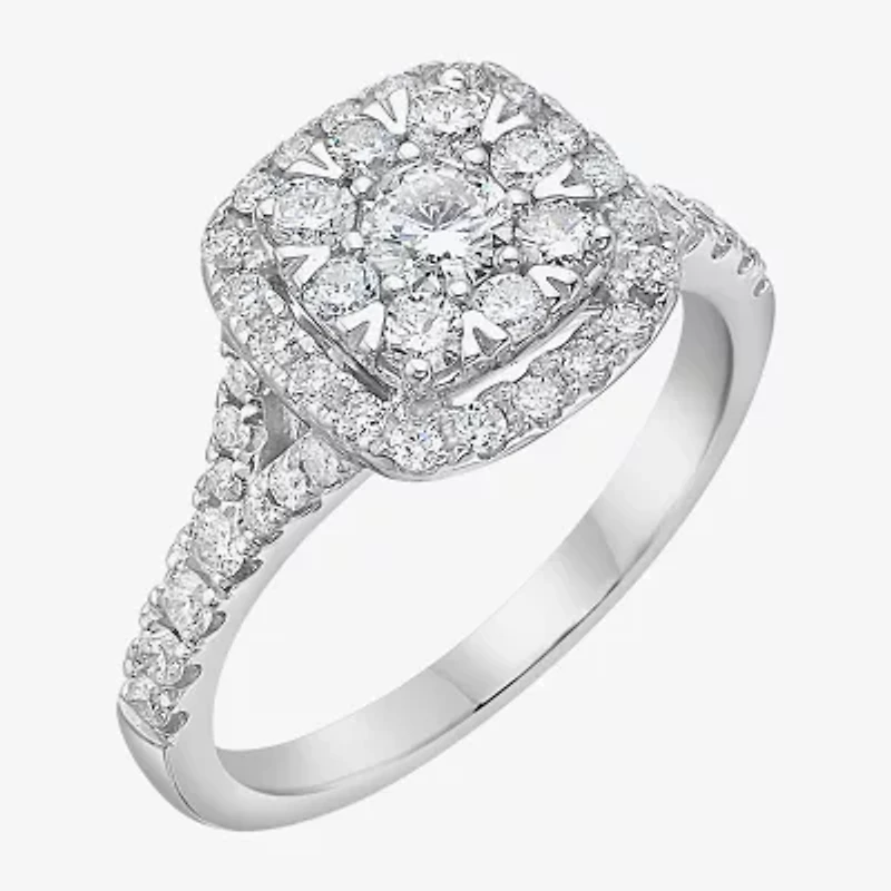 Limited Quantities! Womens 1 CT. T.W. Natural White Diamond 14K White Gold Engagement Ring