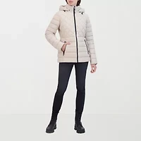 Hfx Womens Hooded Easy-on + Easy-off Lightweight Puffer Jacket