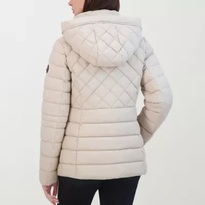 Hfx Womens Hooded Easy-on + Easy-off Lightweight Puffer Jacket