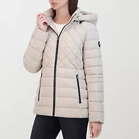 Hfx Womens Hooded Easy-on + Easy-off Lightweight Puffer Jacket