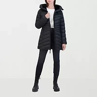 Hfx Womens Hooded Easy-on + Easy-off Midweight Puffer Jacket