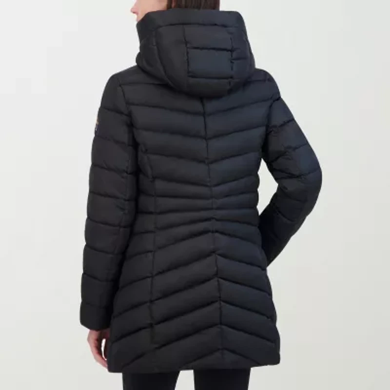 Hfx Womens Hooded Easy-on + Easy-off Midweight Puffer Jacket