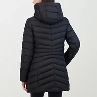 Hfx Womens Hooded Easy-on + Easy-off Midweight Puffer Jacket
