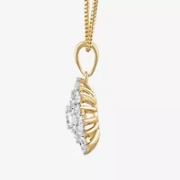 (H / I1-I2) Womens 1/2 CT. T.W. Lab Grown White Diamond 14K Gold Over Silver 18 Inch Pendant Necklace