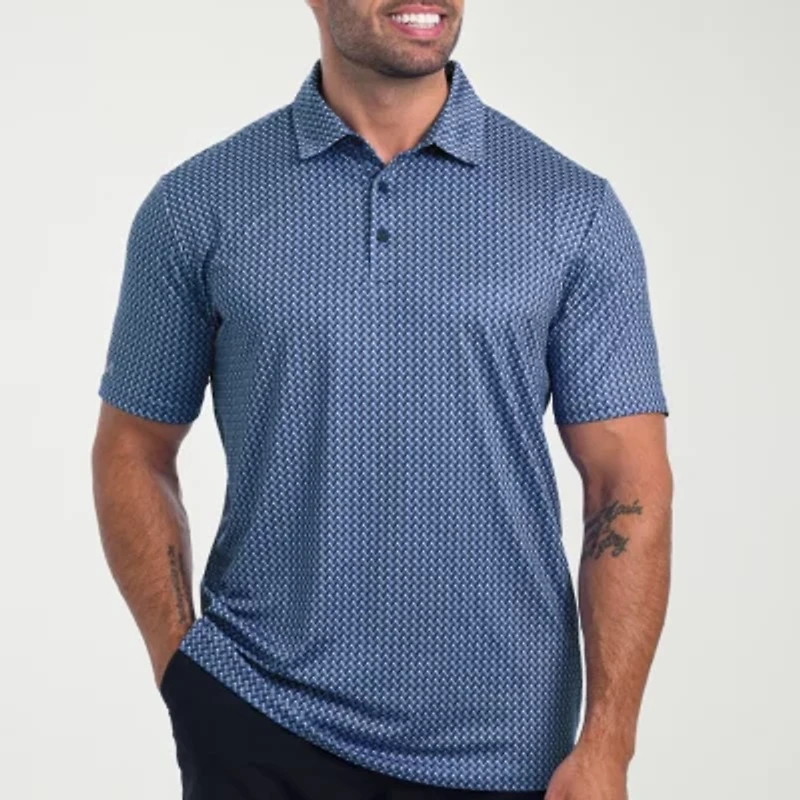 Antigua Streak Mens Regular Fit Short Sleeve Polo Shirt