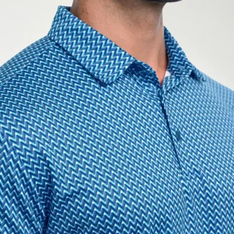 Antigua Streak Mens Regular Fit Short Sleeve Polo Shirt