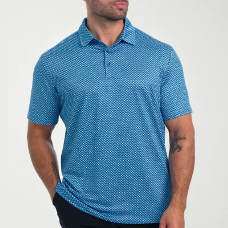 Antigua Streak Mens Regular Fit Short Sleeve Polo Shirt