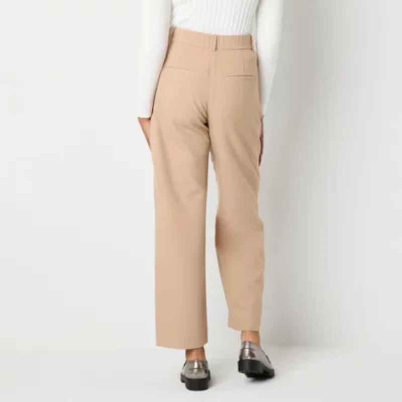 by&by Womens Juniors Wide Leg High Rise Trouser
