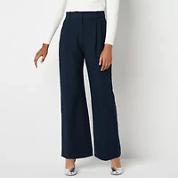 by&by Womens Juniors Wide Leg High Rise Trouser