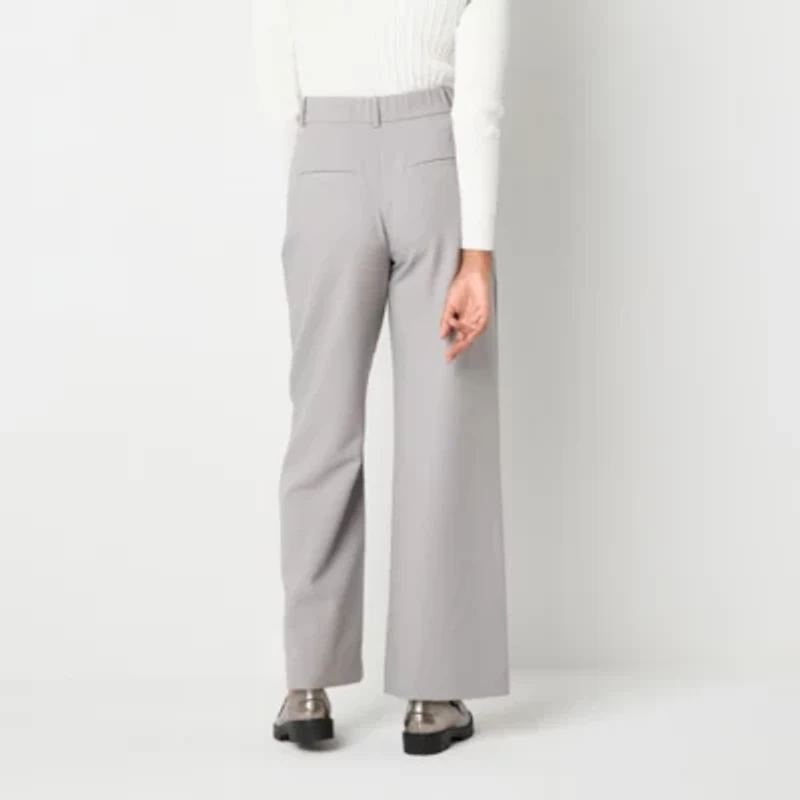 by&by Womens Juniors Wide Leg High Rise Trouser