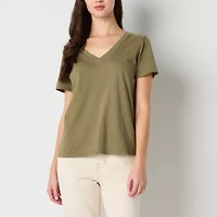 a.n.a Womens V Neck Short Sleeve T-Shirt