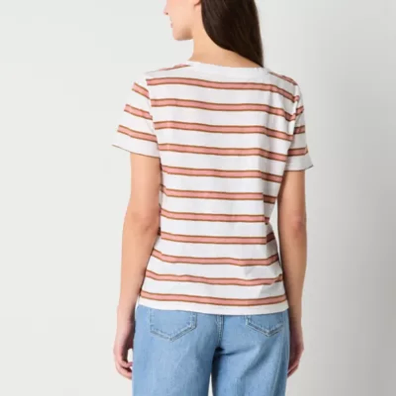 a.n.a Womens V Neck Short Sleeve T-Shirt