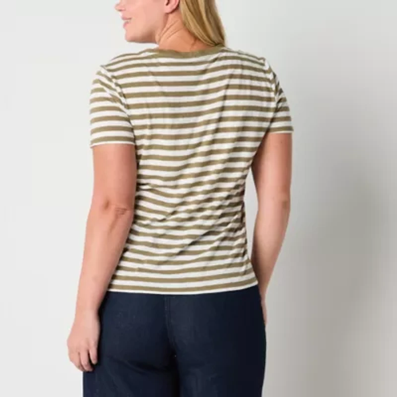 a.n.a Womens Crew Neck Short Sleeve T-Shirt