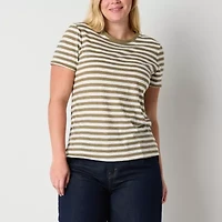 a.n.a Womens Crew Neck Short Sleeve T-Shirt