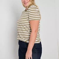 a.n.a Womens Crew Neck Short Sleeve T-Shirt