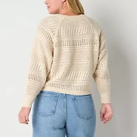 a.n.a Womens Crew Neck Long Sleeve Pullover Sweater
